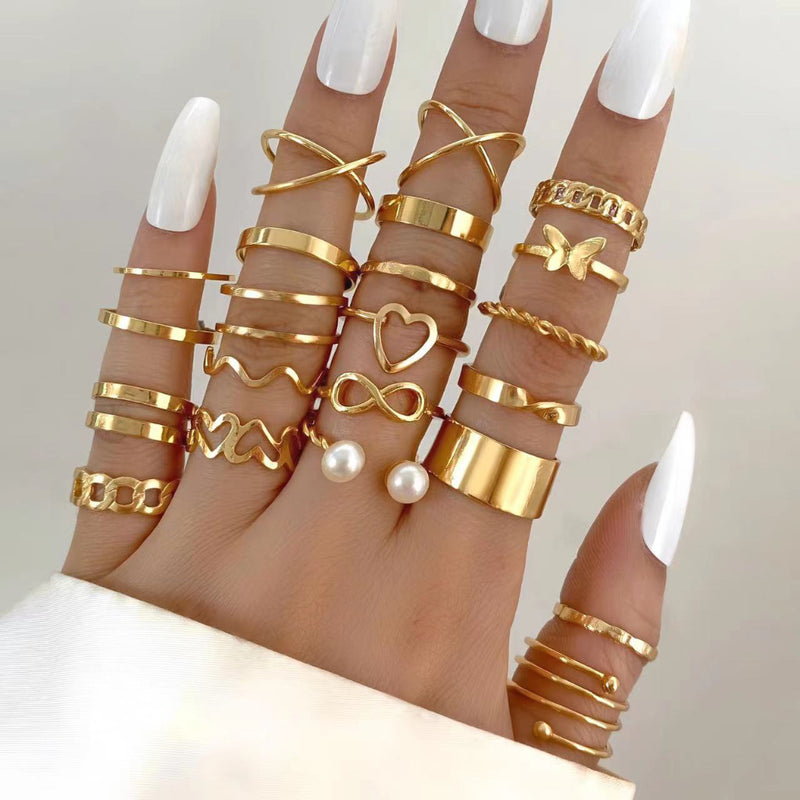 KIT 22 ANÉIS MINIMALISTA